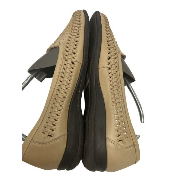 Covington Women's Size 8 Beige Leather Woven Slip-On  Loafers Casual Shoes - Picture 6 of 8